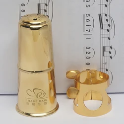 Share Rain Hard rubber mouthpiece appropriative Metal ligature and cap Eb alto Bb soprano tenor Saxphone Bb clarinet