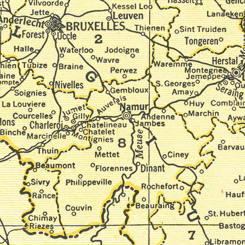 100 * 150 cm Vintage Mapa Belgia i Holandii w 1938 roku Plakat ścienny w sprayu na płótnie Malarstwo Wystrój domu Artykuły szkolne