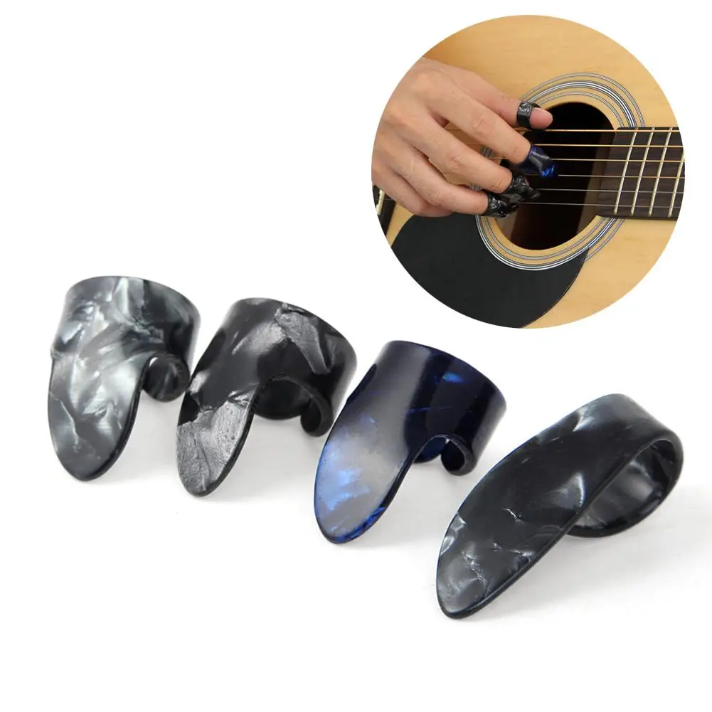 1 Thumb+3 Finger Acoustic Nail Celluloid Jim Guitar Banjo Thumb Picks Plectrum For Guitar Picks Guitar Accessories Part