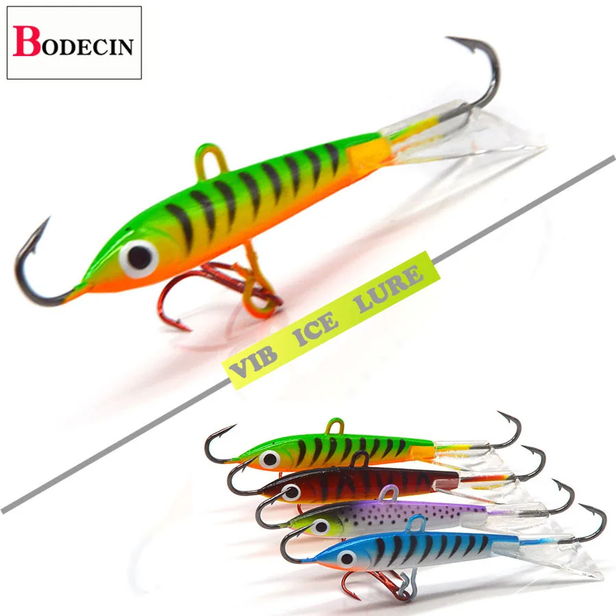 Ice Fishing Lure Hook Tackle Trout Jigging Balancer Hard Metal With Fake/Jig Bait Boxe Winter Wobblers Lead Head 1pcs 83mm/18g