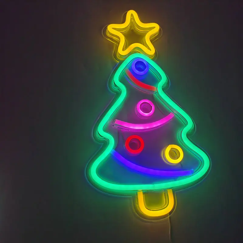 LED Flex Neon Light Sign Board, Natal Bell, Decoração Home, Presente de Natal
