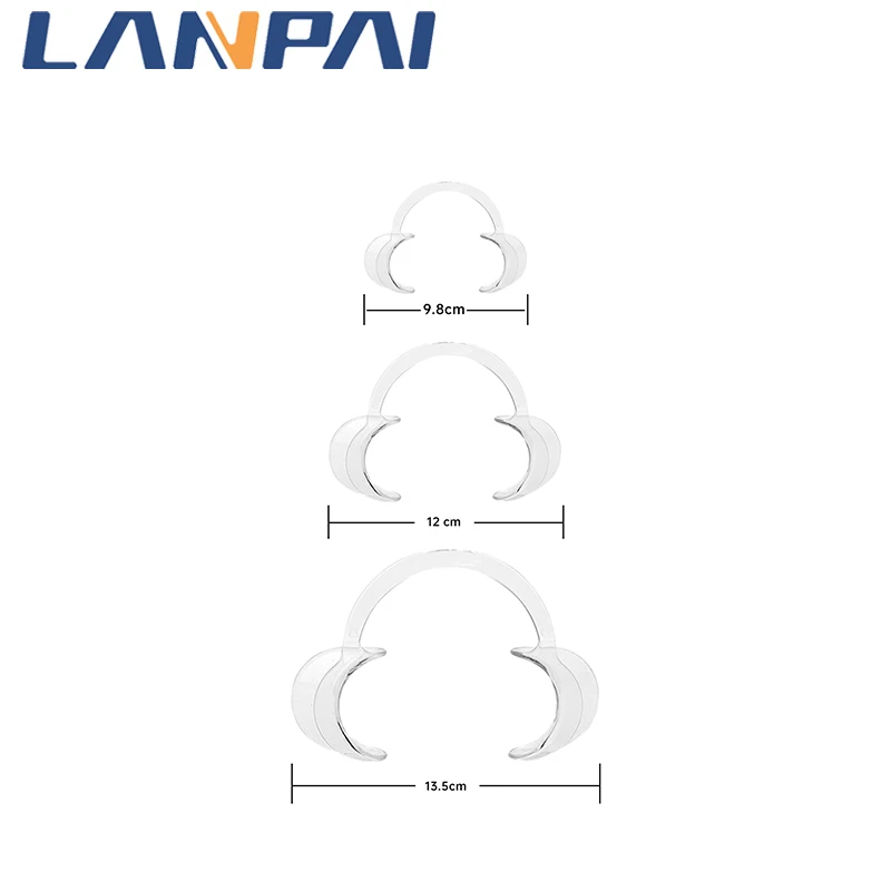 Lanpai 15Pcs/Set Dental Avtoclave C-Shape Intraoral Cheek Lip Retractor Whitening Mouth Opener Dentistry Materials