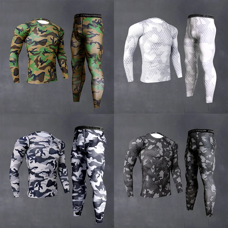 

Мужские комплекты одежды из 2-х предметов сжатия для велосипедной езды, спортивная одежда, Мужская дышащая Спортивная футболка для бега колготки тренировочный костюм