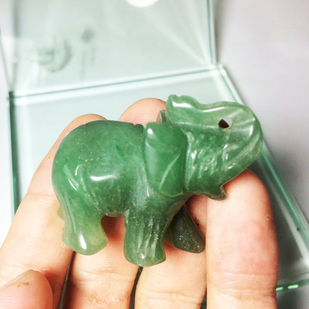 Natural Jade Green Eastern Tombs Craving Jade Elephant Decoration Office Crafts massage and relieve stress benefits and heals us