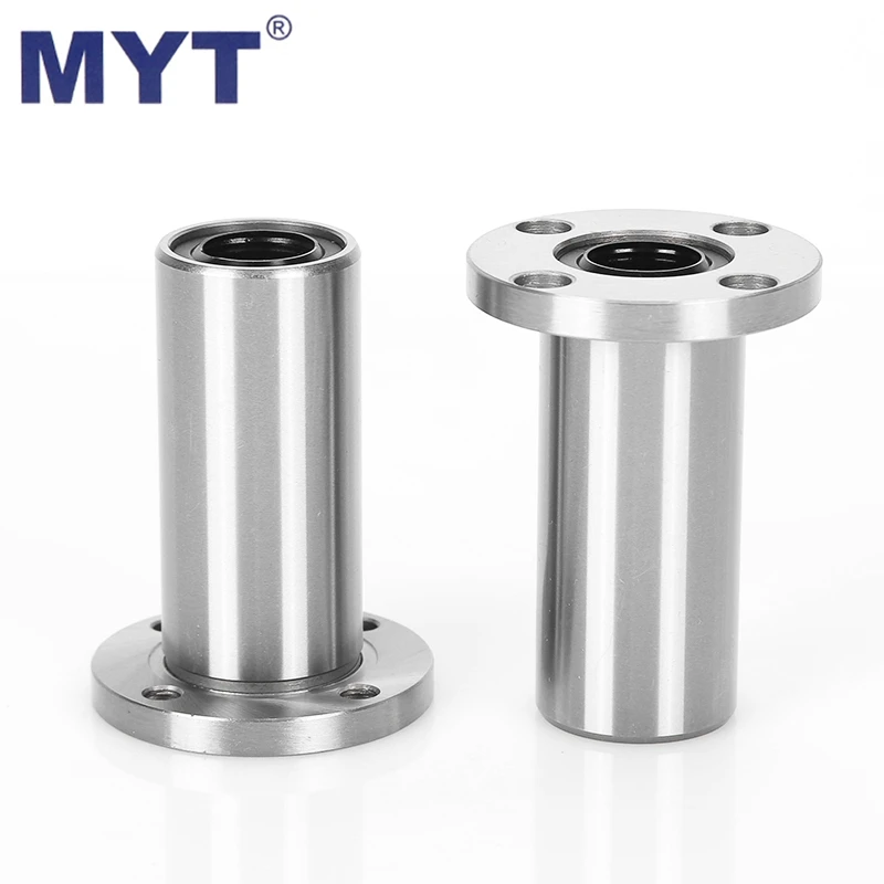 10pcs MYT flanged linear bearing LMF6LUU LMF8LUU LMF10LUU LMF12LUU LMF8UU LMF10UU LMF12UU for 8mm 10mm linear rod shaft CNC part