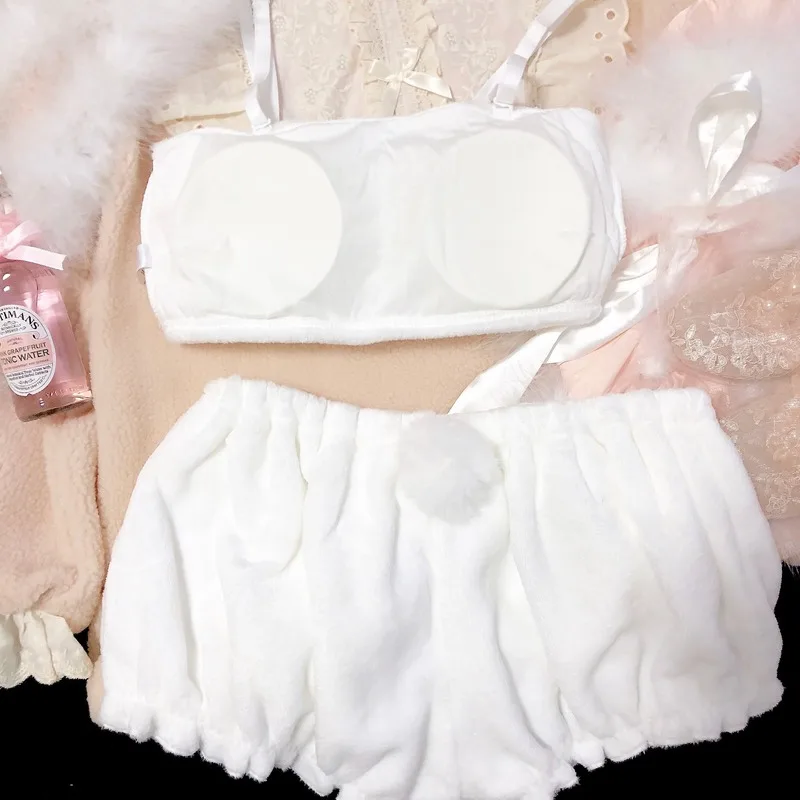 Sexy Leuke Mooie Bunny Meisje Wit Roze Anime Cospaly Kawaii Kerst Lingerie Outfits Voor Vrouwen