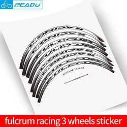 racing 3 road bike  wheel set sticker bicycle R3 rim decals