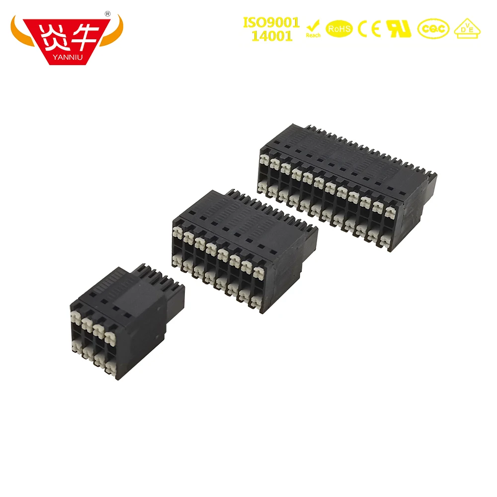 50Pcs 3.5MM 15EDGKNHB FEMALE DEGSON WEIDMÜLLER B2CF GRID INSTRUMENTATION DOUBLE LAYER CONNECTOR PLUG-IN TERMINAL BLOCK YANNIU