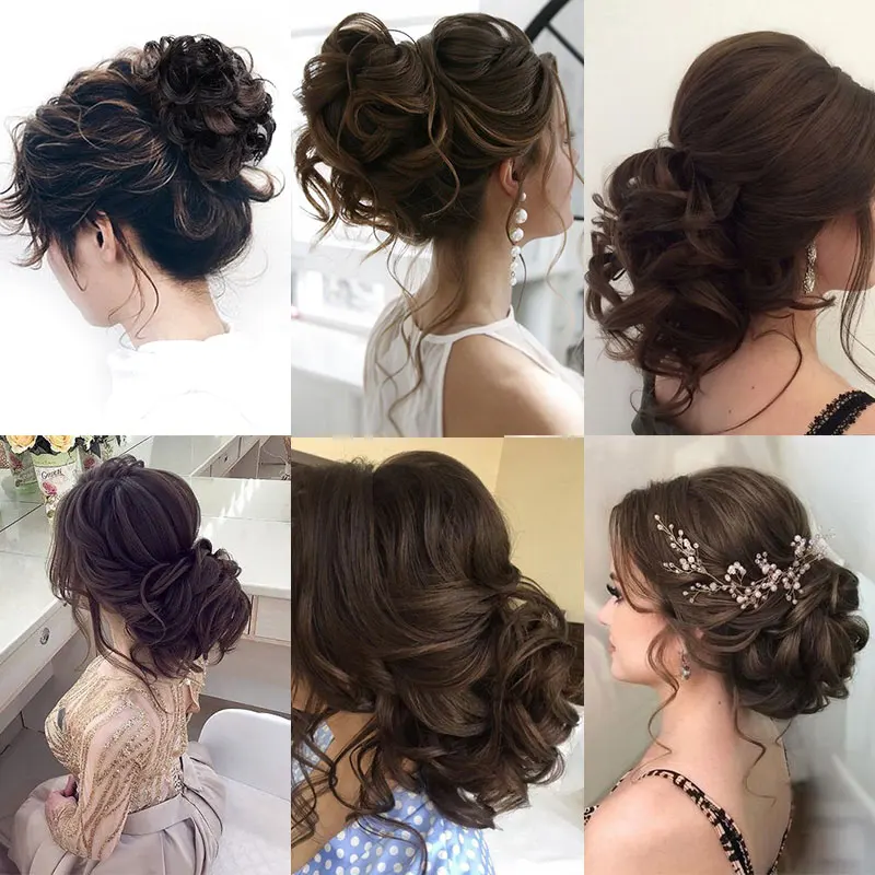 Hairpiece Messy Buns przedłużanie włosów klamra na włosy Chignons Updos syntetyczne naturalne włosy kolor peruka dla kobiet MUMUPI