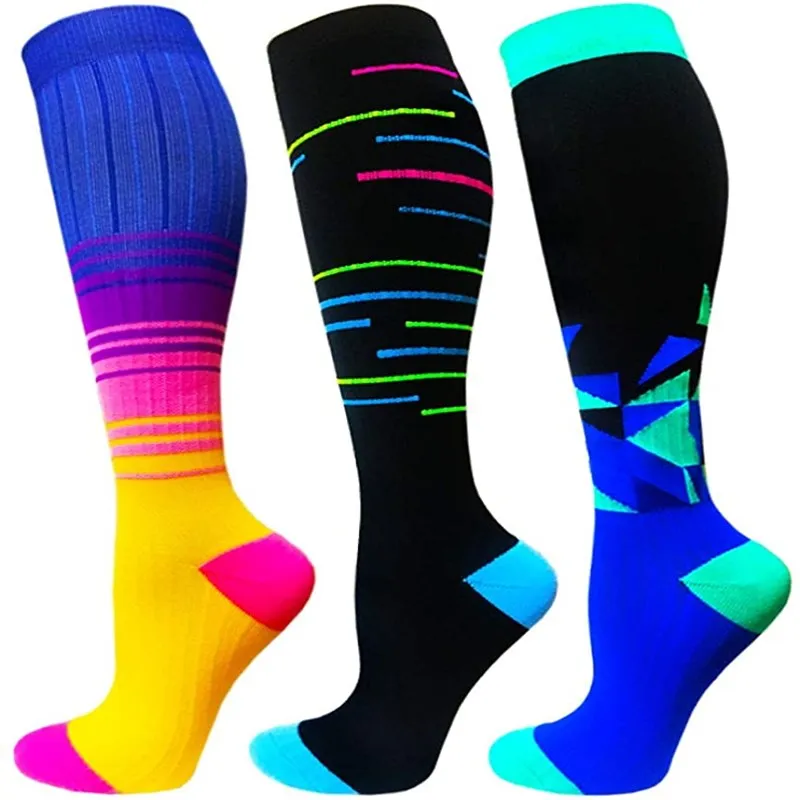 

NEW Compression Stockings Running Socks 20-30 Mmhg Women Men Sports Socks for Marathon Cycling Football Soccer Varicose Veins