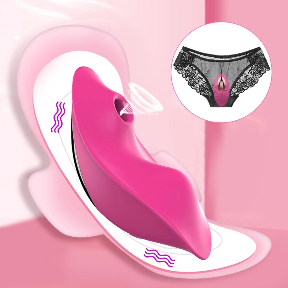 Bluetooth Butterfly Wearable Sucking Vibrator for Women Wireless APP Remote Control Vibrating Panties Dildo Sex toys for Couple