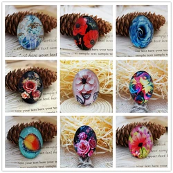 oval 13x18mm 18x25mm 30x40mm sunflower Glass Cabochon for bracelet necklace earring rings brooch DIY Jewelry hand made supply