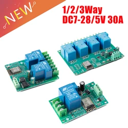 ESP8266 WIFI 1/2/4 Channel Relay Module ESP-12F Development Board DC 5V 7-28V 30A For Smart Home Wireless Control
