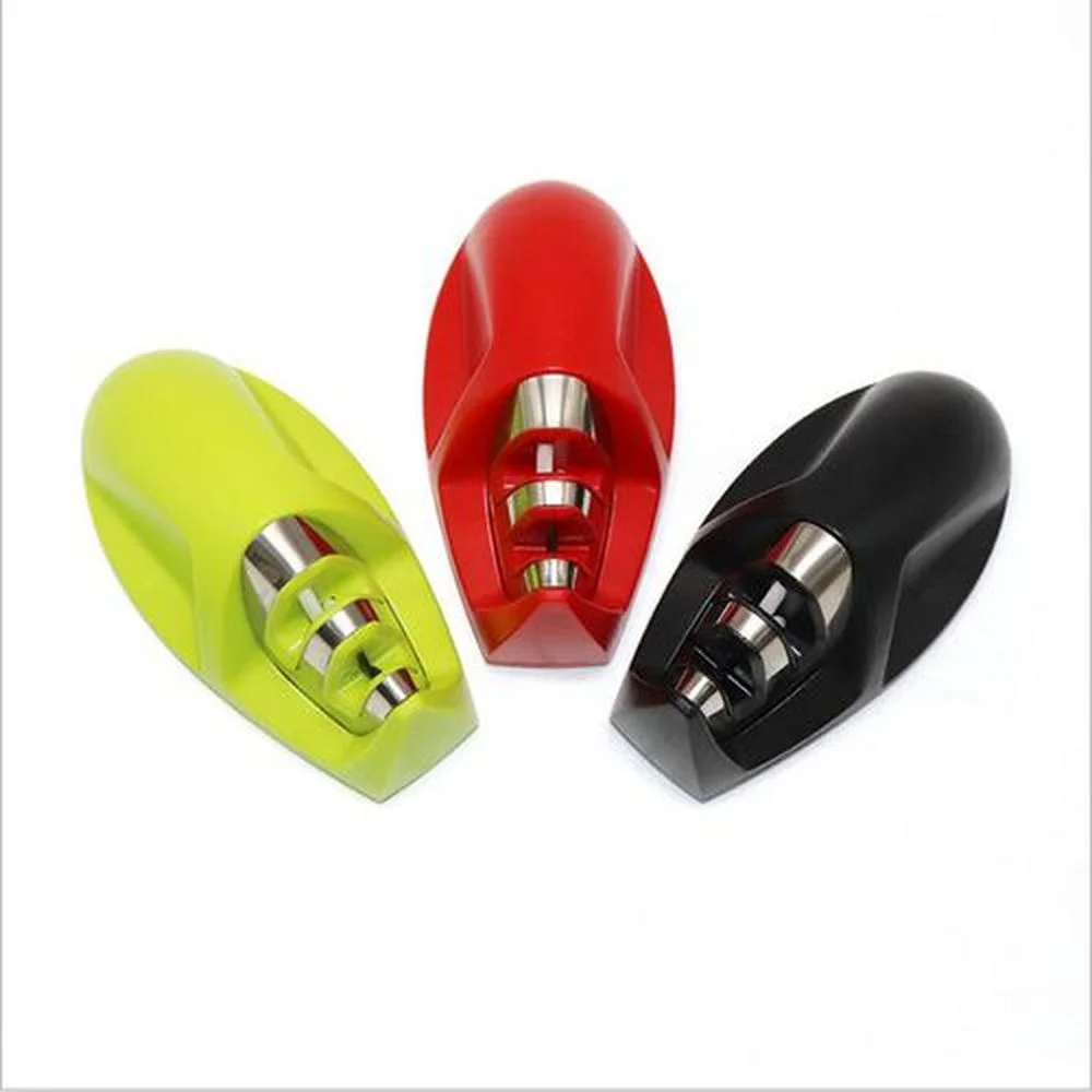 Mini Two Stages Kitchen Knife Sharpener Portable Professional Sharpening Tools & Non-slip Rubber Base