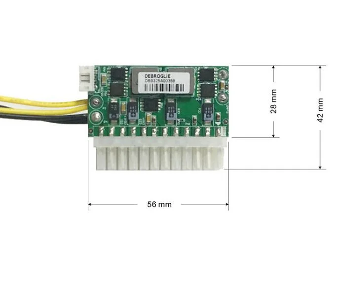 PCI-E 6pin Female Input DC-ATX 160-300W 24pin Power Supply Module Switch Pico PSU Car Auto Mini ITX High DC-ATX power Module