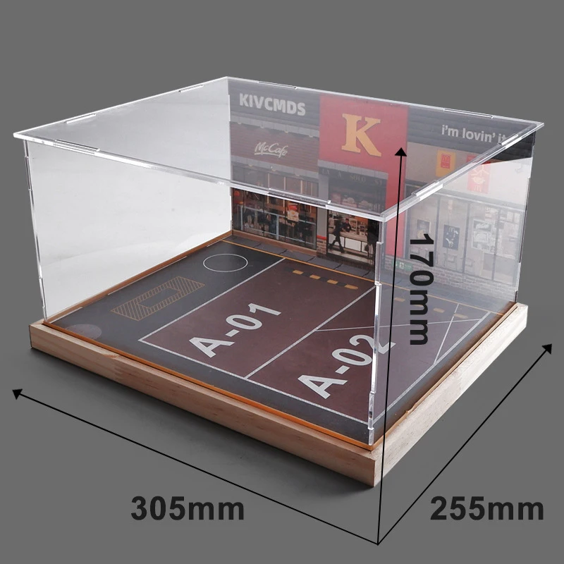 1:24 Car Model Toy Storage Box Simulated Parking Lot Model Car Display Box Underground Parking Garage Model Scenarios