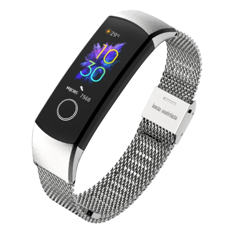 کے لیے آنر بینڈ 5 اسٹریپ میٹل اسمارٹ کلائی بینڈ کے لیے آنر بینڈ 4 سٹینلیس سٹیل بریسلٹ Huawei Honor Band 3 پٹے کی تبدیلی کے لیے