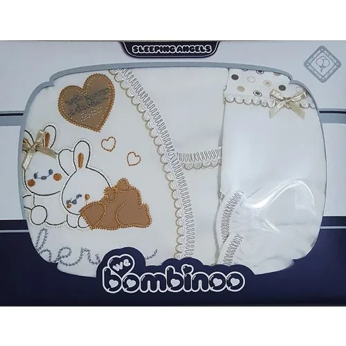 Webombinoo 100% Cotton-Antiallergic 5-Piece Hospital Outlet Newborn Baby Set