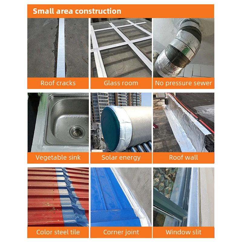 Aluminum Foil Butyl Rubber Tape High Temperature Resistance Waterproof Tape Roof Pipe Repair Stop Leak Sticker 3-10M