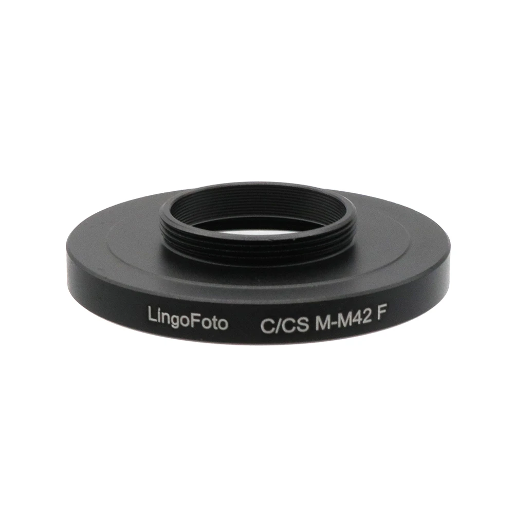 For T2 (M42 x 0.75) mount Lens to C mount / CS mount camera M42 - C / CS Lens Adapter Ring for Macro photography for Telescope