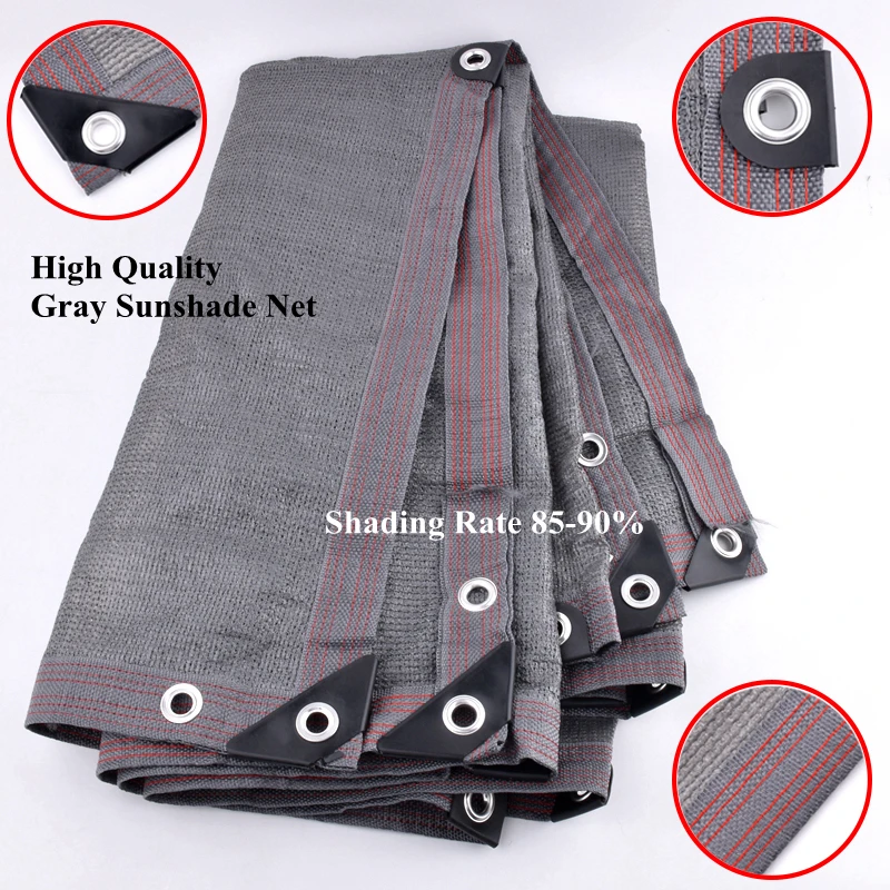 Hi-Quality Anti-UV HDPE Gray Sunshade Net Garden Succulent Plant Shading Net Swimming Pool Cover Sun Shade Cloth Awning Sunblock