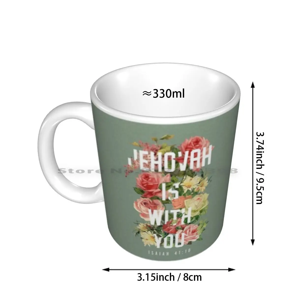 Isaiah 41 : 10 ( Floral ) Ceramic Mugs Coffee Cups Milk Tea Mug Bible Bible Verse Holy Scripture Jw Jw Arts And Jw Pioneer Jw