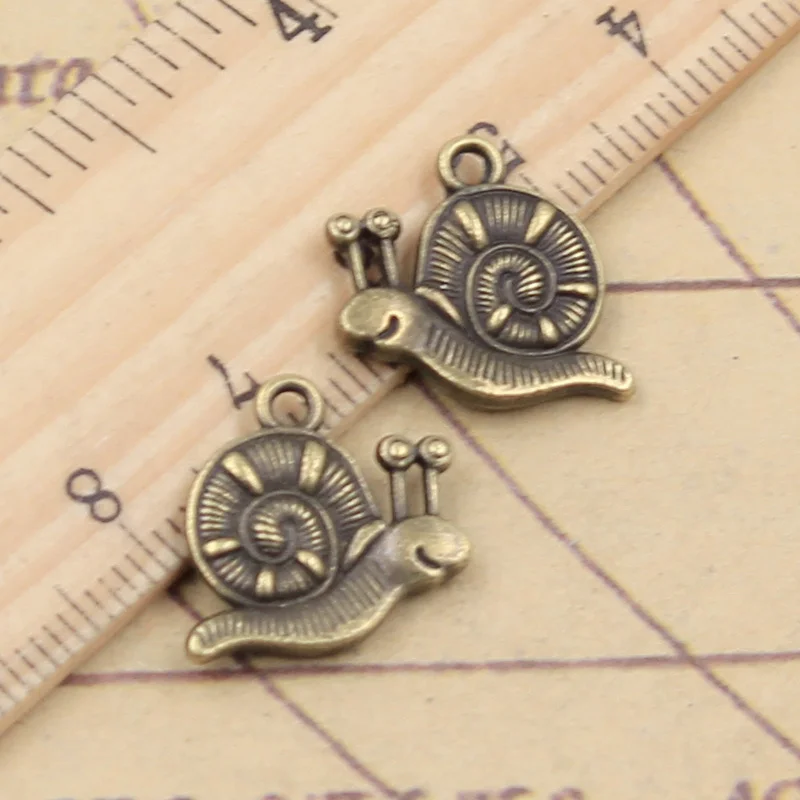 10pcs Charms Garden Snail 16x18mm Tibetan Bronze Silver Color Pendants Antique Jewelry Making DIY Handmade Craft