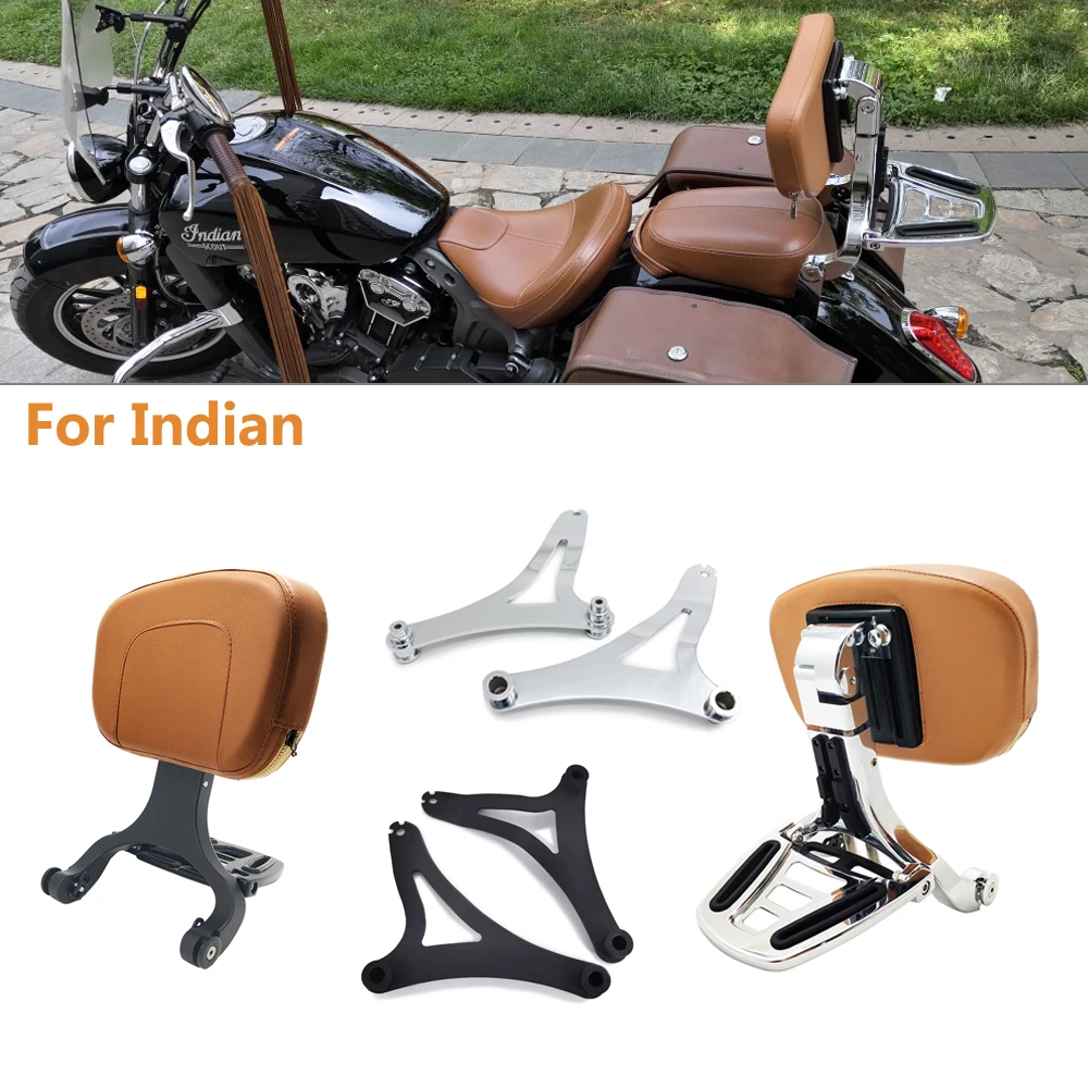 Motorcycle Backrest & Mount Kits Multi-Purpose Driver Passenger Backrest For Indian Scout Chief Vintage 2014-up