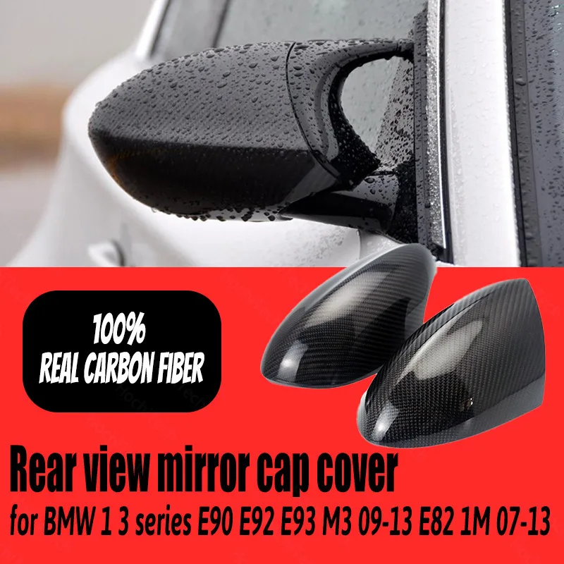 

Car Styling Rearview Real Carbon Fiber for BMW 1 3 Series E90 E92 E93 M3 E82 1M 2007-2013 Side Mirror Cover Caps Accessories