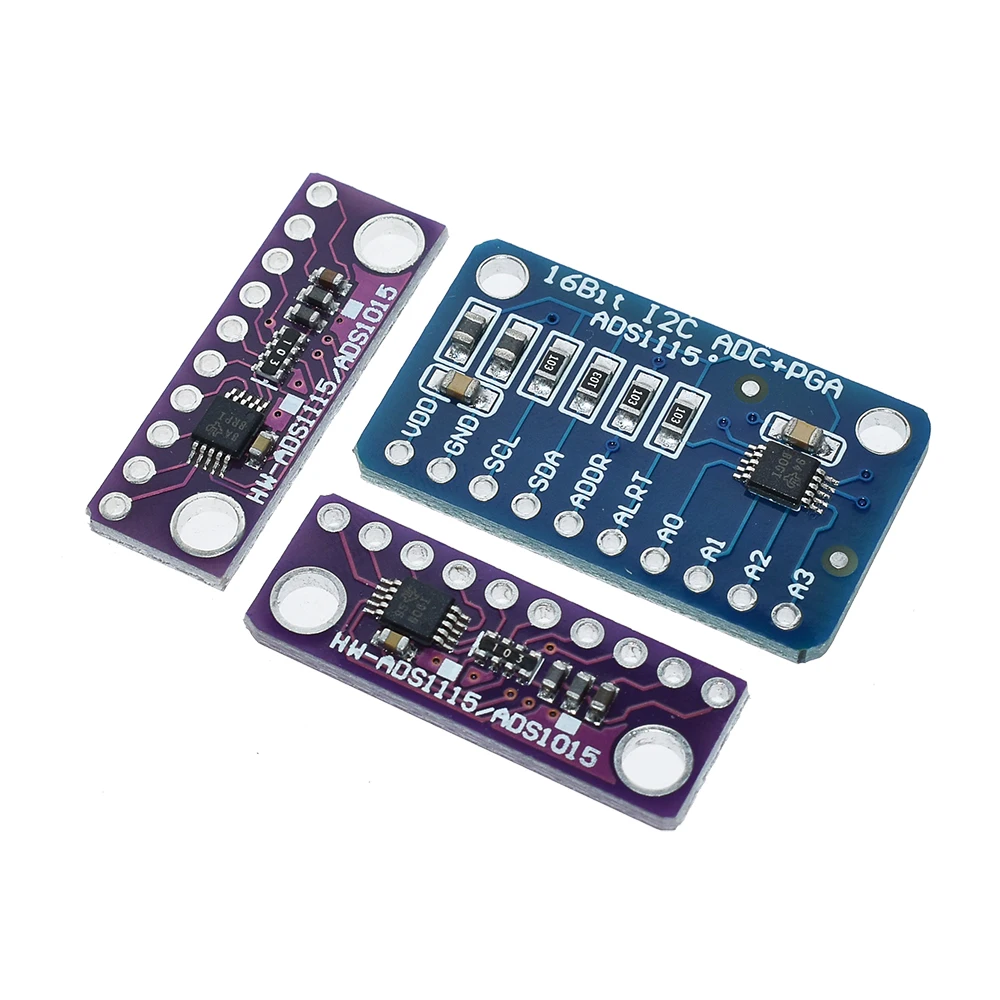 16 Bit I2C ADS1115 ADS1015 Module ADC 4 channel with Pro Gain Amplifier 2.0V to 5.5V for Arduino RPi image 6