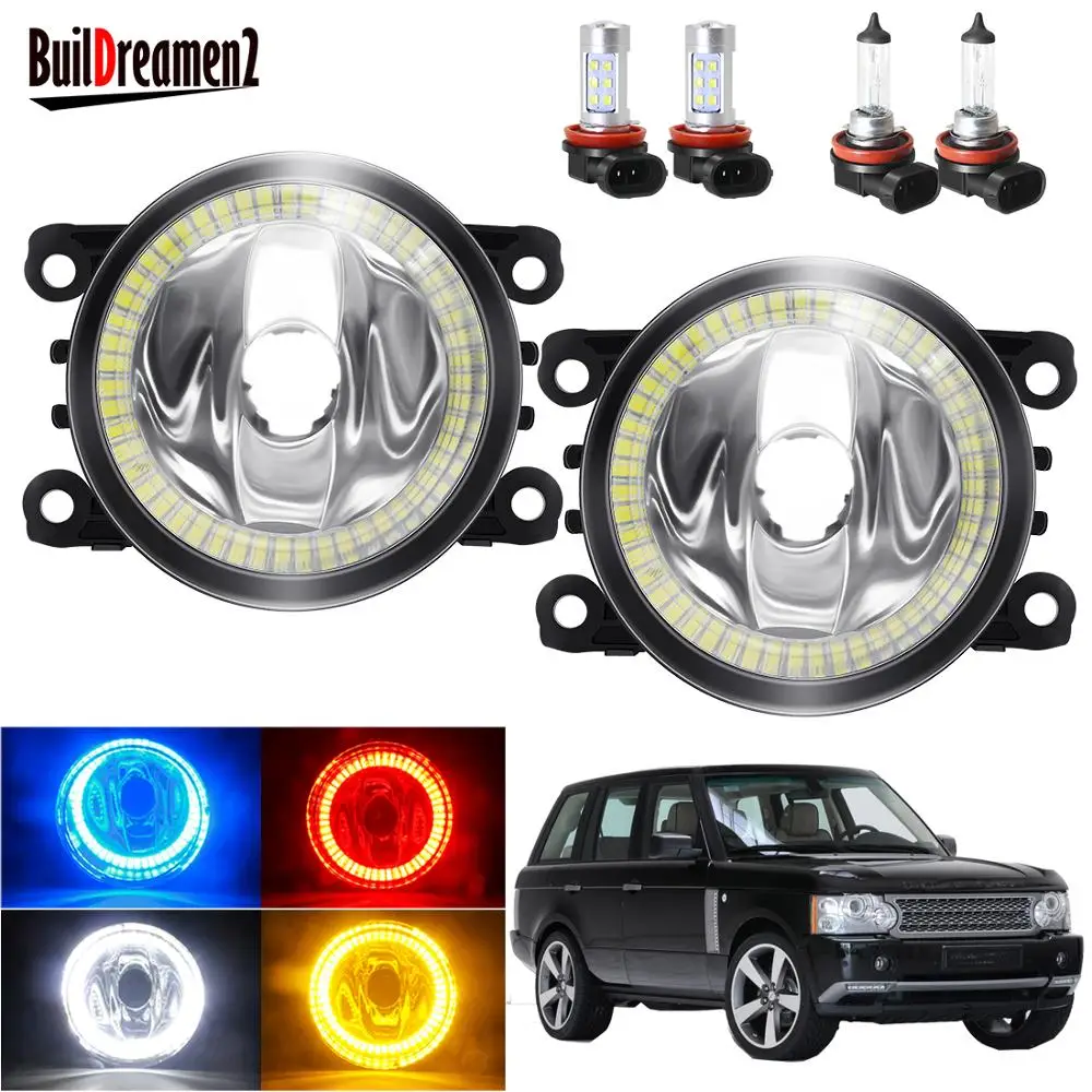 

Противотуманные фары «ангельские глазки» в сборе для Land Rover Range Rover III SUV (LM) 2009-2012, автомобильный H11, передний бампер, противотуманные фары с кольцом Halo DRL