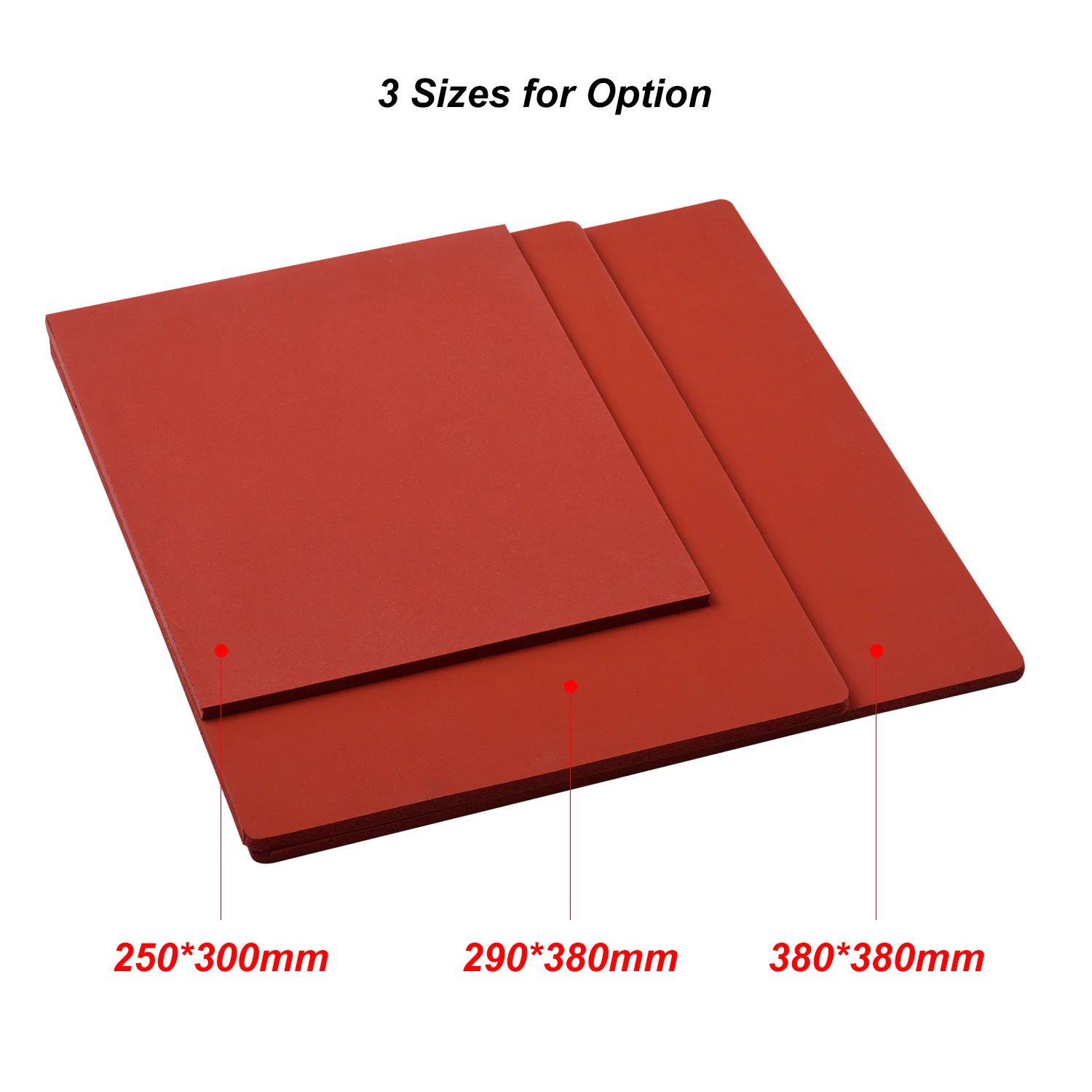 Aibecy 380*380*8mm Heat Pressing Mat Silicone Pad High Temperature Resistant Plate Compatible for Heat Press Machine Transfer