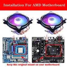 RGB CPU Cooler with 4 Heatpipes 120mm Fan #3