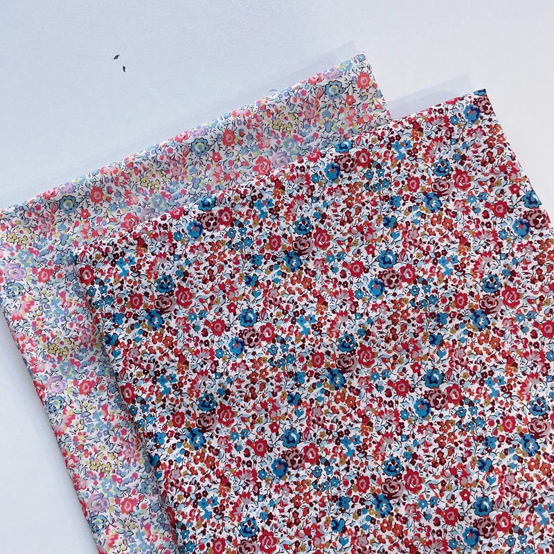 Nectar Floral 80S Tissun liberty Cotton Poplin Fabric For Kids Baby Sewing Cloth Dresses Skirt DIY Meter Designer Fabric