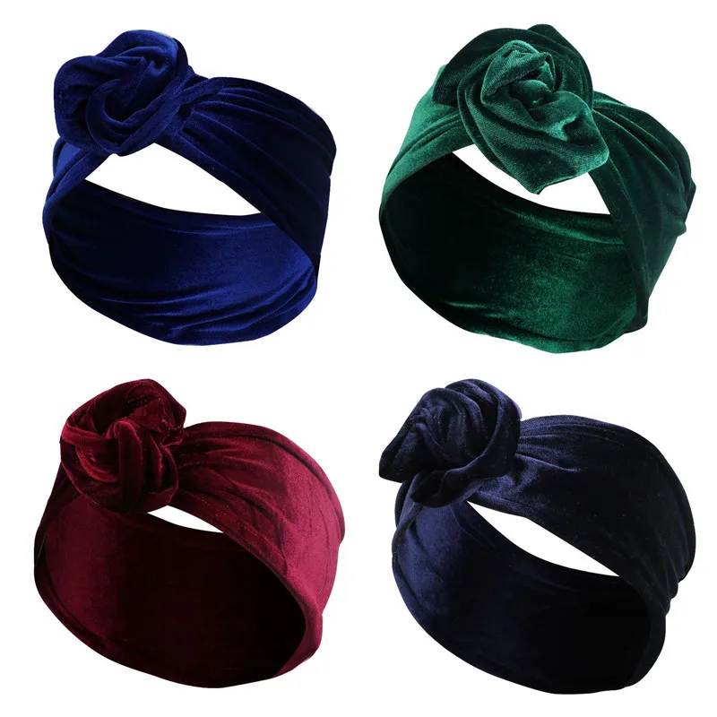 2022 New Fashion Women Folding Iron Wire Headband Bohemian Girl Cross Turban Bandanas Print Hairbands Hair Accessories