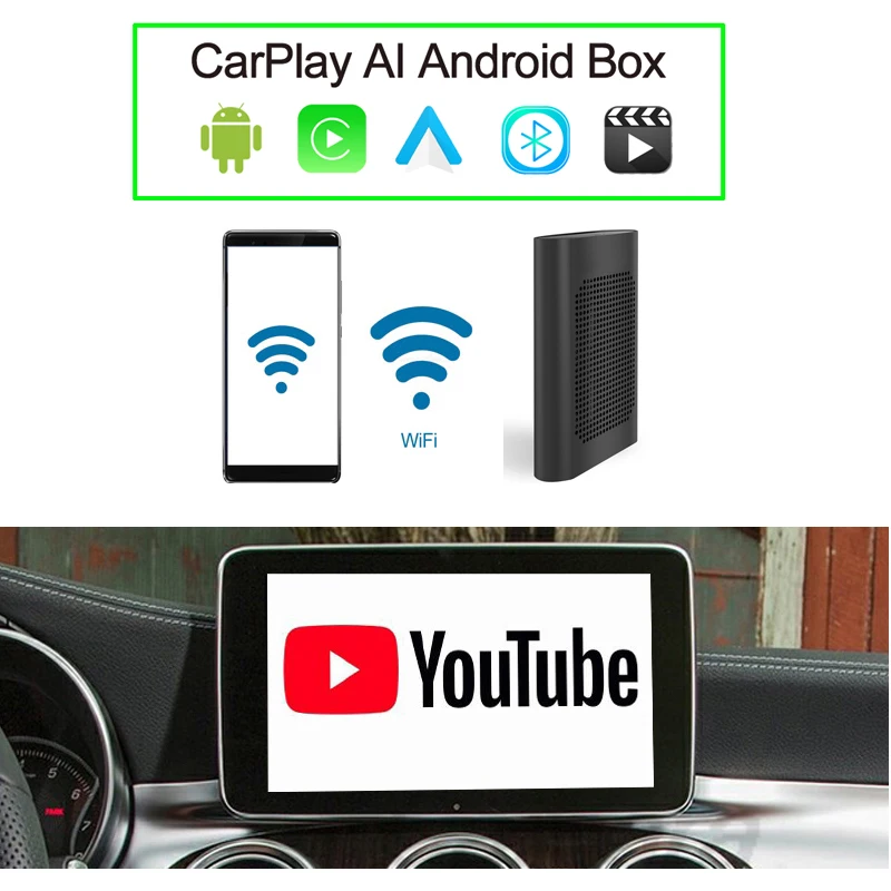 

Vehicle TV Adapter Android AI Box Type C USB Wireless OEM Integration Androidauto Mirror Link Youtube Netflix Car Play Radio