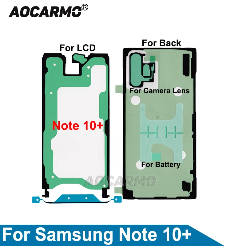 Do Samsung Galaxy Note 10+ Plus Pełny zestaw samoprzylepnych taśm do ekranu LCD Tylna bateria Naklejka Pokrywa Ramka Obiektyw aparatu Wodoodporny klej