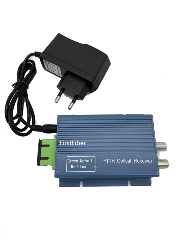 GPON FTTH optical receiver with WDM /micro WDM optical node SC APC Duplex Connector with 2 output WDM for PON FTTH CATV