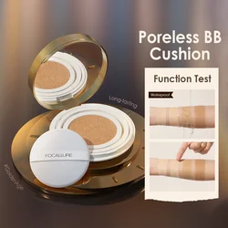 FOCALLURE-Base de maquillaje sin poros, BB Air Cushion, Base blanqueadora, crema CC, impermeable, ilumina, corrector facial mate, cosméticos