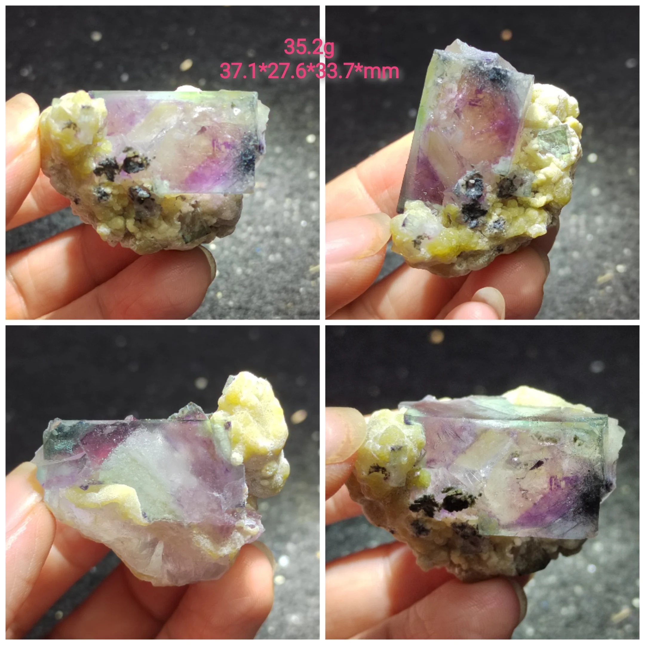 

3.4g-30.4gNatural rare fluorite mineral specimen healing energy QUARTZ GEM home decoration teaching ornamental ornaments