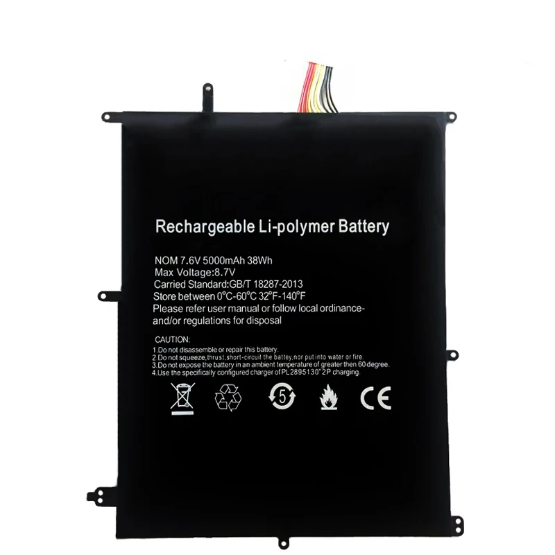 New 7.4V 5000mAh PL2797140P*2S-1 Laptop Notebook Battery For Digma CITI 10 C302T ES3009EW 2-in-1 With 10 Wire Plug