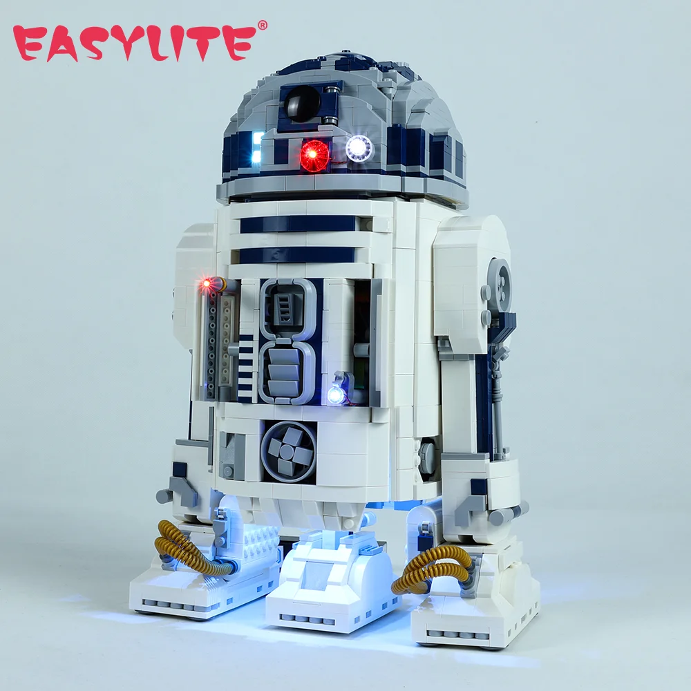 EASYLITE 75308 스타 R2-D2 로봇 빌딩 블록용 LED 조명 키트, 수집용 브릭 전용 조명 키트 미포함