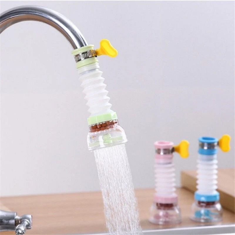 360 Degree Rotatable Kitchen Faucet Spray Showers Telescopic Water Water-saving Shower Nozzle Belt Filter Filter in The Kitchen