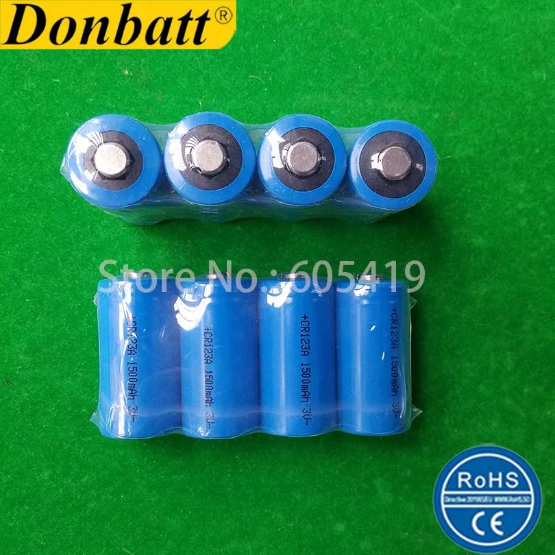 400pcs/lot 3v CR123A Non-Rechargeable Lithium Photo Battery 123 CR123 DL123 CR17345