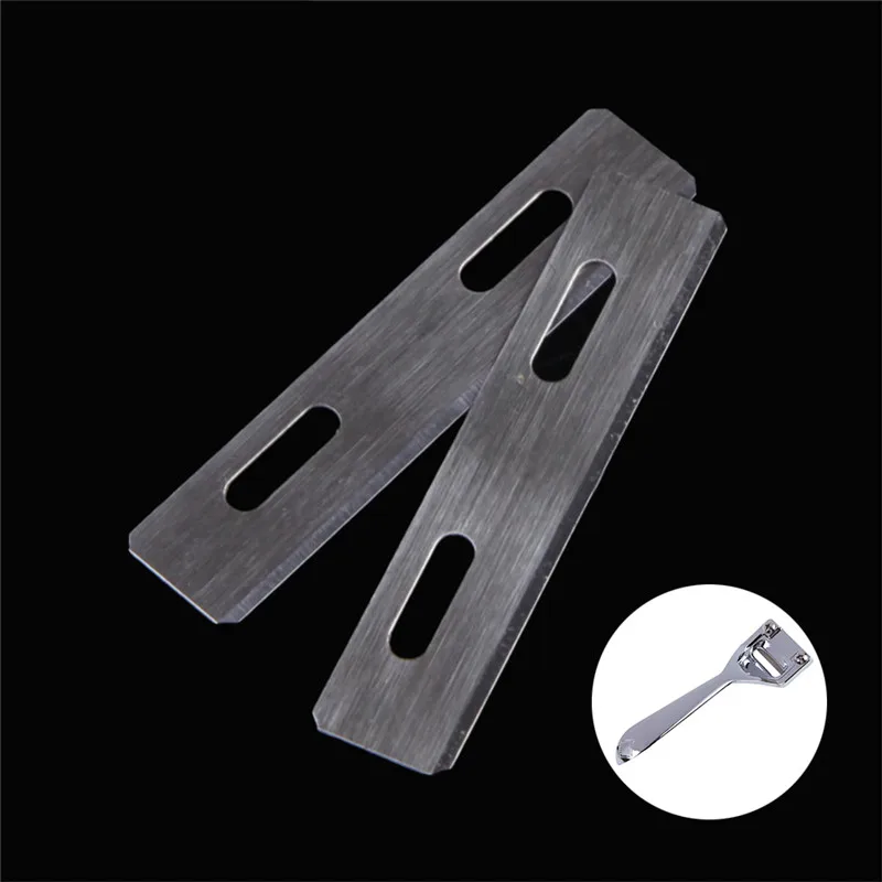 10 sztuk ostrza wymienne ze stali nierdzewnej pasuje do skóry przecinka nóż do Skiver Safety Strander Lace Maker Tool Leathercraft