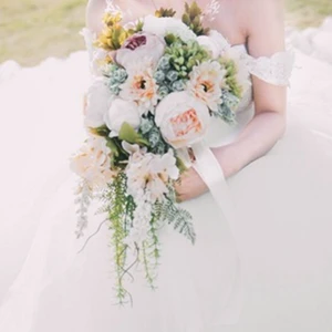 Свадебный букет, романтический Искусственный Свадебный букет Bruidsboeket для невесты, Шелковый цветочный букет для девочек