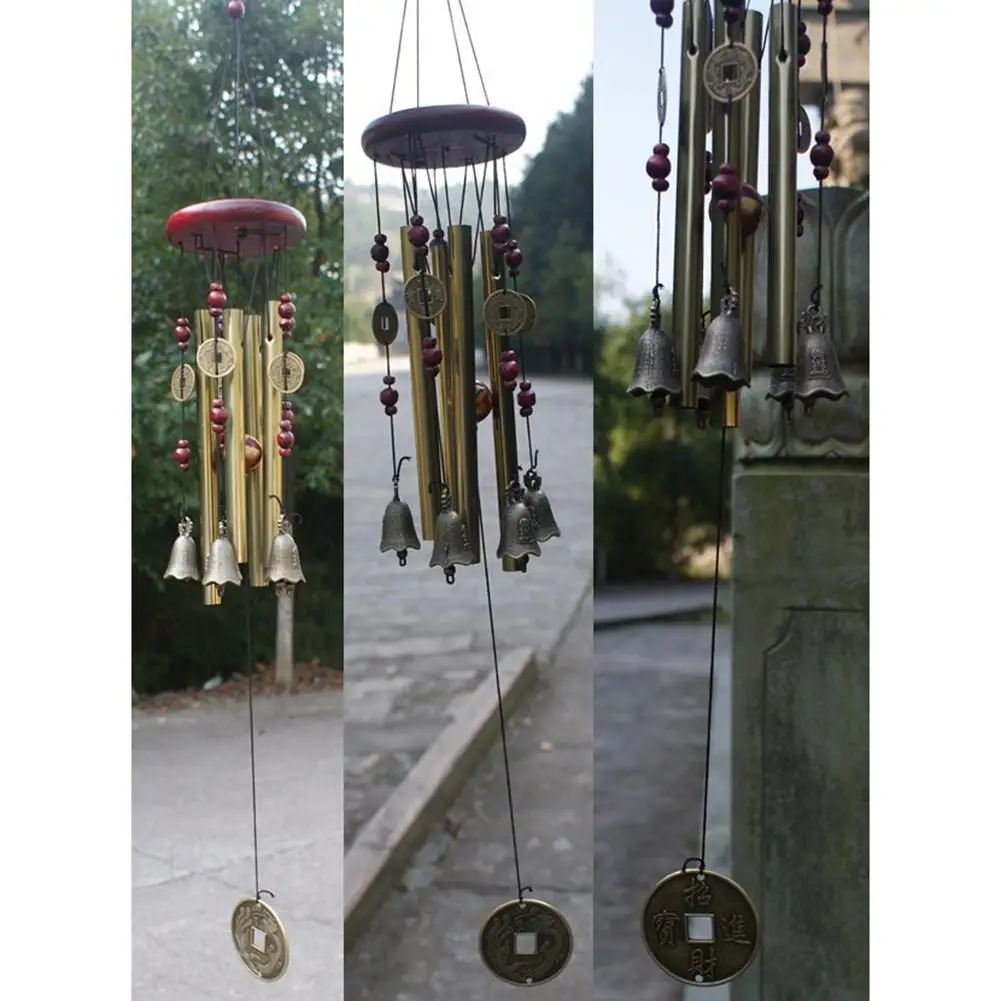 Outdoor Living Wind Chimes Yard Garden Tubes Bells Copper Antique Windchime Wall Hanging Home Decor Decoration Wind Chimes