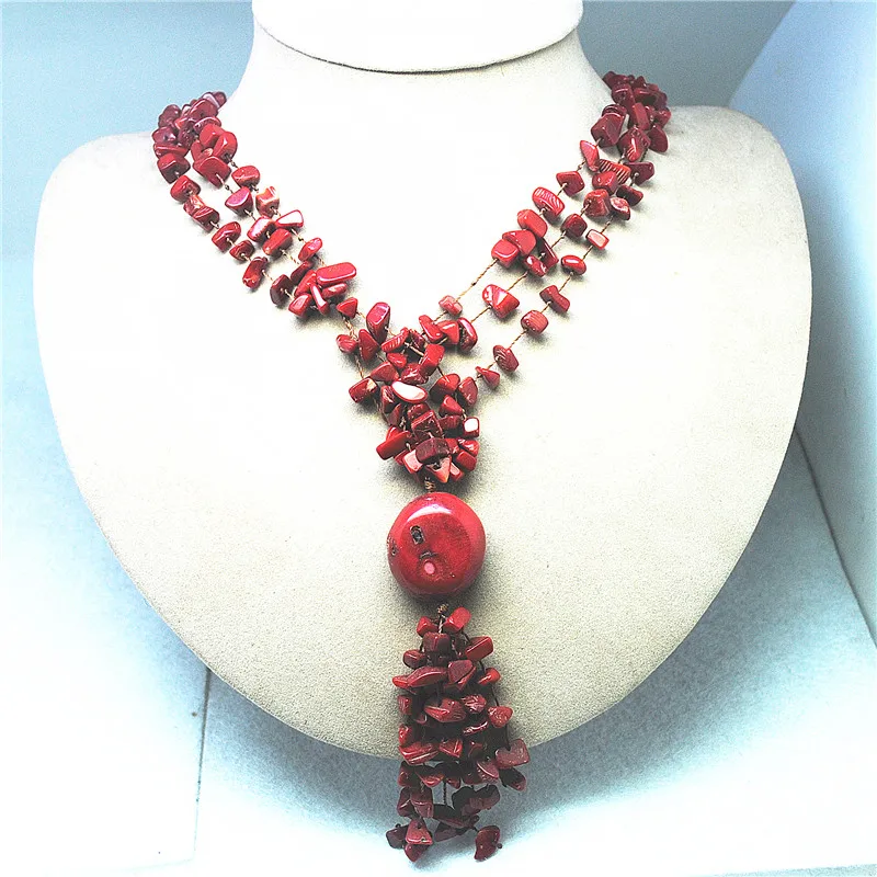 1 шт., женское ожерелье-свитер, коралловые материалы, длина 60 см, ювелирные изделия «сделай сам», для одежды, новый дизайн, изготовление, бесплатная доставка