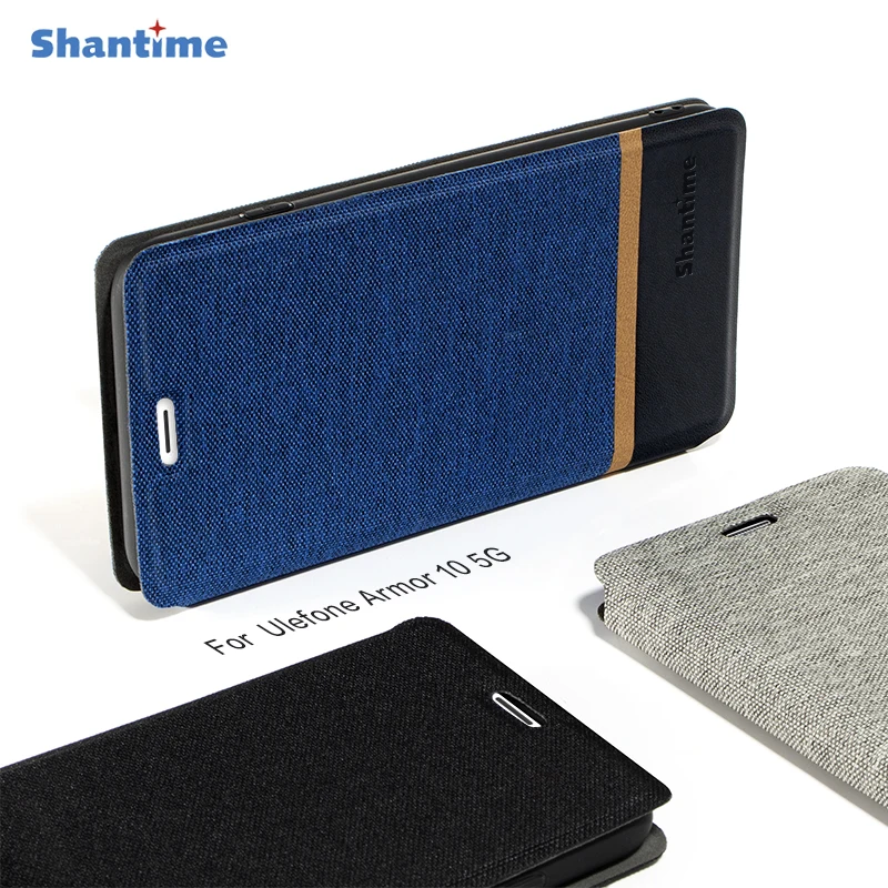 

Canvas Case For Ulefone Armor 10 5G Case Cover Flip Leather Soft Silicone Kickstand Cover For Ulefone Armor 10 5G Phone Case