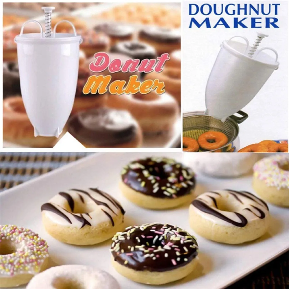 Molde Manual para hacer Donuts, dispositivo dispensador de plástico para hornear, herramienta de pastelería para cocina y postre